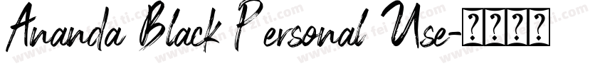 Ananda Black Personal Use字体转换
